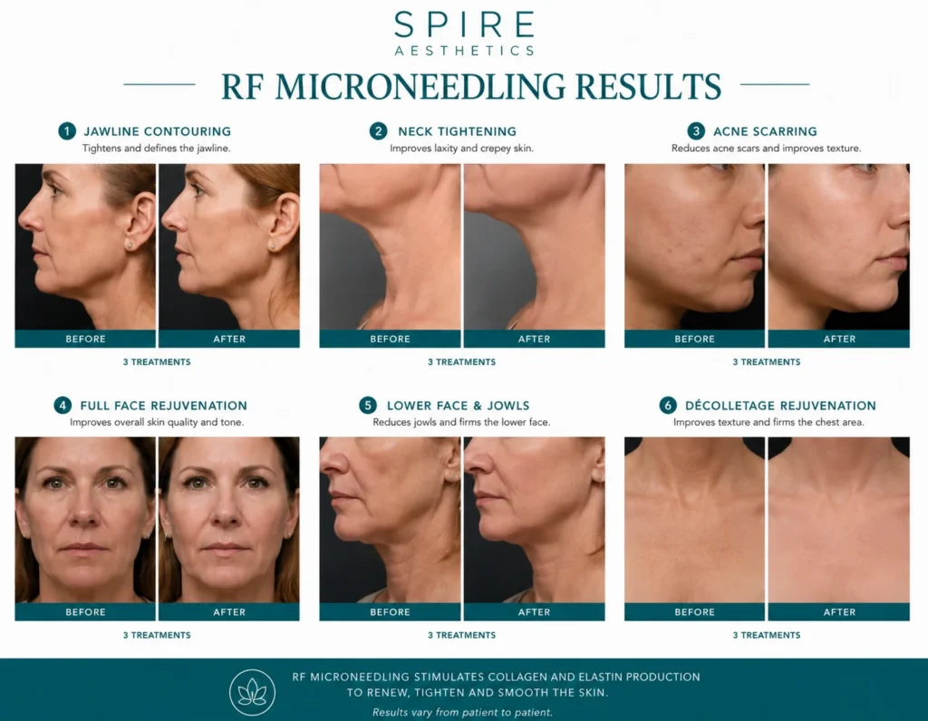 RF Microneedling Skin tightening Bridgend results