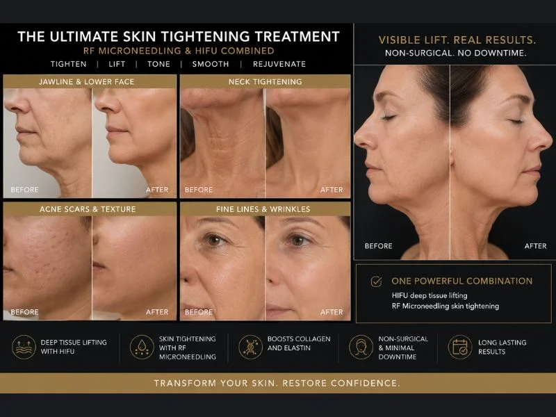 Results of combined treatment for the ultimate skin tightening treatment Bridgend